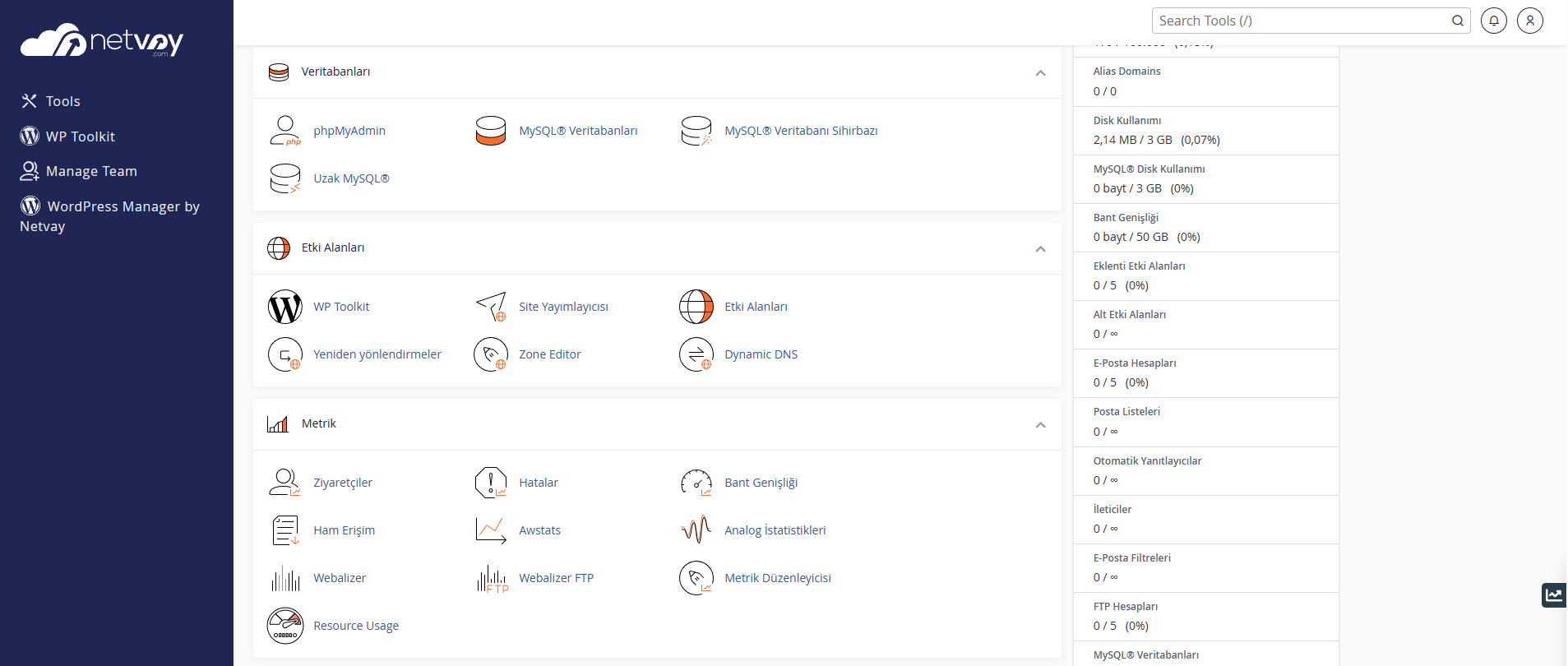 cPanel Panel Görseli