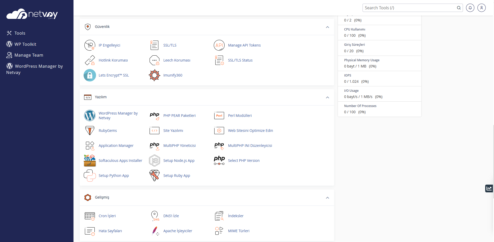 cPanel Panel Görseli