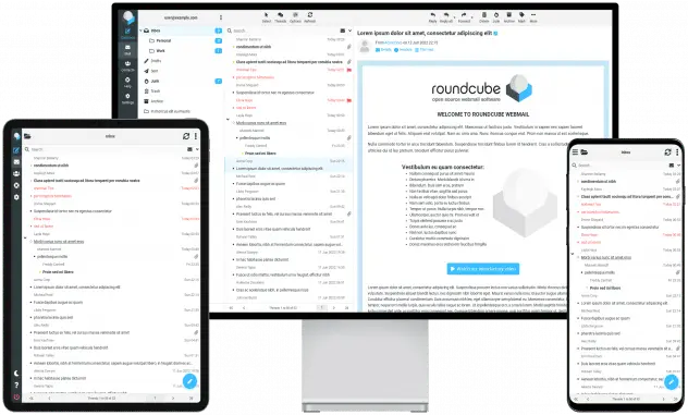 Netvay kurumsal webmail (Roundcube) arayüzü